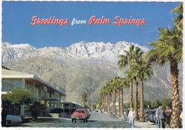 Postcard Greetings From Palm Springs California San Jacinto Mountains - £3.15 GBP