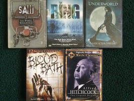 Lot Of 5 Horror DVDs - Alfred Hitchcock, Saw, Thhe Ring, More! - 35 Movies Total - £9.58 GBP