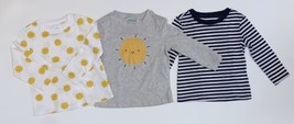NEW Lot of 3 Toddler Boys Girls long sleeve shirts 24M 24 Months Sun, St... - $12.00