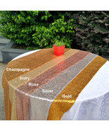 2pcs 12&quot;x108&quot; Sequins Table Runners Wedding Party Hotel Banquet Tablecloth  - £19.10 GBP