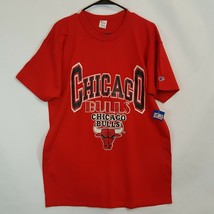 80s 90s Chicago Bulls Nos New Tags Vtg Champion T Shirt Sz Xl Jordan Era Red - £100.15 GBP