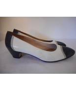 Salvatore Ferragamo Sz 7.5 AAA Blue/white Womens 2&quot; heel wingtip oxford ... - $31.99