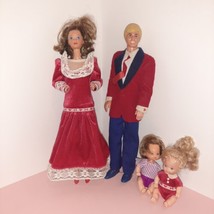 1986 Mattel The Heart Family Kiss &amp; Cuddle Set Mom Dad &amp; Babies - £27.24 GBP