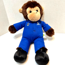 Smithsonian Institute Astronaut Monkey 13&quot; Brown Stuffed Plush Space Sui... - $15.57