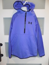 Under Armour Purple/Black 1/4 Zip Cold Gear Pullover Hoodie Size L Girl&#39;s - $18.80