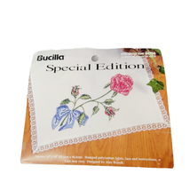 Bucilla Stamped Embroidery Kit Dresser Scarf Roses Lace Special Edition 64704 - £11.66 GBP