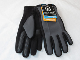 Isotoner Signature Mens THERMAflex SmarTouch Tech Stretch Gloves M 635M1 blk gry - £20.52 GBP