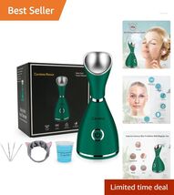 Deep Hydration Nano Ionic Facial Steamer &amp; 4-Stainless Steel Tools - Gre... - $54.40