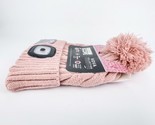 Night Scope Womens Nova Pom Hat Pink Rechargeable LED Beanie Cable  Knit... - £17.45 GBP