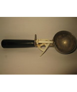 (MX-3) Vintage Mechanical Ice Cream Scoop - Black Handle Metal &amp; Plastic  - £7.96 GBP