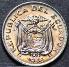 Ecuador 5 Centavos, 1946 Gem Unc~Free Shipping - $3.52