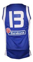 Dimitris Diamantidis #13 Greece Custom Basketball Jersey New Sewn Blue Any Size image 2