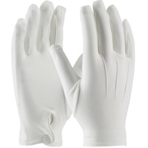 White Gloves - 100% Cotton - Snap cuff closure-men&#39;s size XL- Santa&#39;s fav gloves - £6.70 GBP