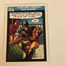 Wolverine Spider-man Trading Card Marvel Comics 1990 #160 - $1.97