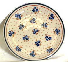 Country Field Stoneware Salad Plate Cobalt Blue Flowers Newcor Japan - $16.82