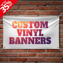 Anley Custom Vinyl Banner - Advertising Vinyl Banner Flag Sign Free Design - £11.81 GBP+