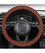 Brown Hotel Hexagon Geometric Pattern Car Steering Wheel Cover with Anti... - $40.75 CAD