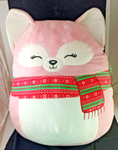 &quot;Rhiannon The Fox&quot; Pink With Scarf RARE Squishmallow  20”, New With Tags - £35.19 GBP