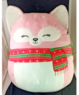 "Rhiannon The Fox" Pink With Scarf RARE Squishmallow  20”, New With Tags - £35.48 GBP