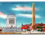 War Memorial And Plaza Indianapolis Indiana IN UNP Linen Postcard S10 - $2.67