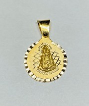 14K Ylw Gold Our Lady of Charity &quot;Caridad del Cobre&quot; 18.5mm (0.72&quot;) Roun... - $449.00