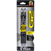 Pilot G2 Premium Gel Roller Pen Bold 1.0 2/Pkg-Black - $15.49
