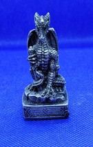  2.5&quot; Dragon ~ Medieval Mini Dragon Fantasy Collectible Figurine ~ Silver - £7.85 GBP