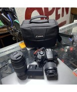 Canon EOS Rebel T6 18MP Digital Camera W/2 Lenses CanonEF 75-300mm zoom ... - £294.30 GBP