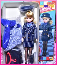 Vtg Takara Japan ANA&#39;s Licca-chan Doll Flight Cabin Attendant Stewardess Barbie - £47.83 GBP