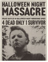 1978 Halloween Haddonfield Herald Halloween Night Massacre Michael Myers  - £2.54 GBP