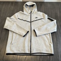 Men’s Nike Tech Fleece Full-Zip Hoodie Grey Size XL CU4489-063 - £54.43 GBP