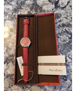 ARJANG&amp;Co USPS Silver Red Leather Heart Dial Steel Analog Quartz Watch~N... - $18.96 CAD