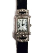 Avon Women&#39;s Silver Tone Rhinestone Bezel F17312 Quartz Watch Needs Repair - £13.86 GBP