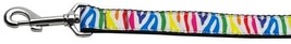 Zebra Rainbow Nylon Dog Leash - $26.99