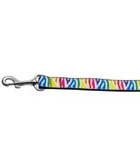 Zebra Rainbow Nylon Dog Leash - $37.27 CAD