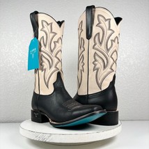 NEW Lane Saratoga Black Cowboy Boots Womens 10.5 Leather Western Wear Square Toe - £167.21 GBP