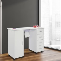 Manicure Table Nail Desk W/ Dust Collector &amp; 4 Drawers Beauty Salon Work... - $268.84
