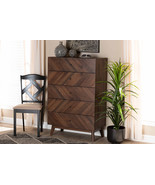 Leryn Walnut Brown 5-Drawer Storage Chest - €230,77 EUR