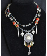 Bib Necklace, Tribal Bib Necklace, Statement Necklace (925) - £29.61 GBP