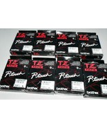 LOT 8 Genuine Brother TZ-211 9MM -Touch Black on White Clear 8MMTape W5B - $54.89 CAD