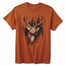 Men&#39;s Wilderness Buck Deer Texas Orange Tee Size L - £5.89 GBP