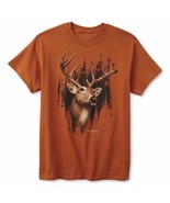 Men&#39;s Wilderness Buck Deer Texas Orange Tee Size L - £5.86 GBP