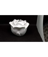 Handmade White and Black Rose Jar with Lid - $9.50