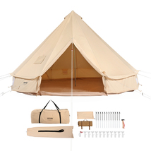 VEVOR Canvas Bell Tent, 4 m/13.12 ft Yurt Tent, Breathable Holds up to 6... - $335.99