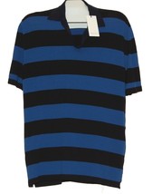 Roberto Collina Navy Royal Striped Italy Men&#39;s Polo Shirt Sz Us 44 EU 54    - $82.92