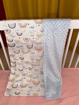 Baby Blanket, Baby Blanket girl, Minky baby blanket, Stroller Blanket,  Rainbow  - £29.56 GBP