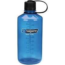 Nalgene Sustain 32oz Narrow Mouth Bottle (Blue w/ Black Cap) Recycled Reusable - £12.41 GBP