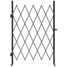 VEVOR Single Folding Security Gate, Lockable Scissor Gate with Swivel Ca... - $1,862.43 MXN