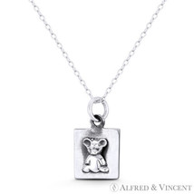 Mouse House Rat Animal Charm Rustic 925 Sterling Silver Rodent Pet Lover Pendant - £14.97 GBP+