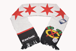 Reebok Chicago Blackhawks 16 Stadium Series NHL Hockey Team Knit Winter Scarf - £17.82 GBP